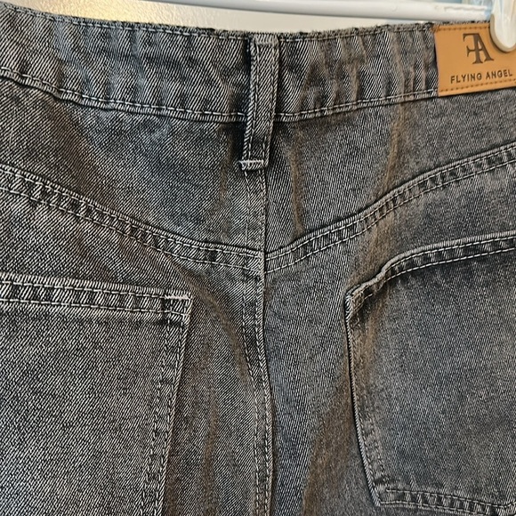 FLYING ANGEL | Nordstrom Gray Wide-Leg Barrel Ankle Jeans - Picture 10 of 13